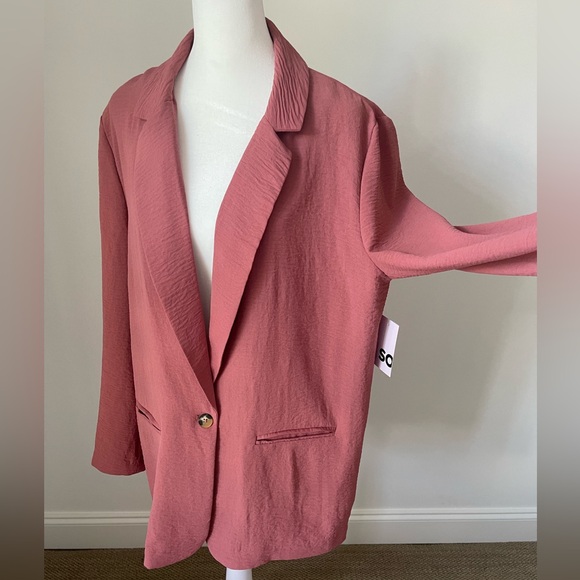 *NWT* Juniors' SO® Oversized Lightweight Blazer - Mauve - Size M - Picture 3 of 15